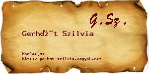 Gerhát Szilvia névjegykártya