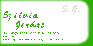 szilvia gerhat business card